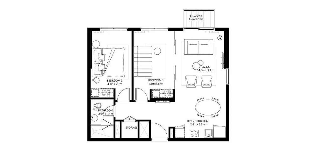 Aparment Plan - Collective Tower 1