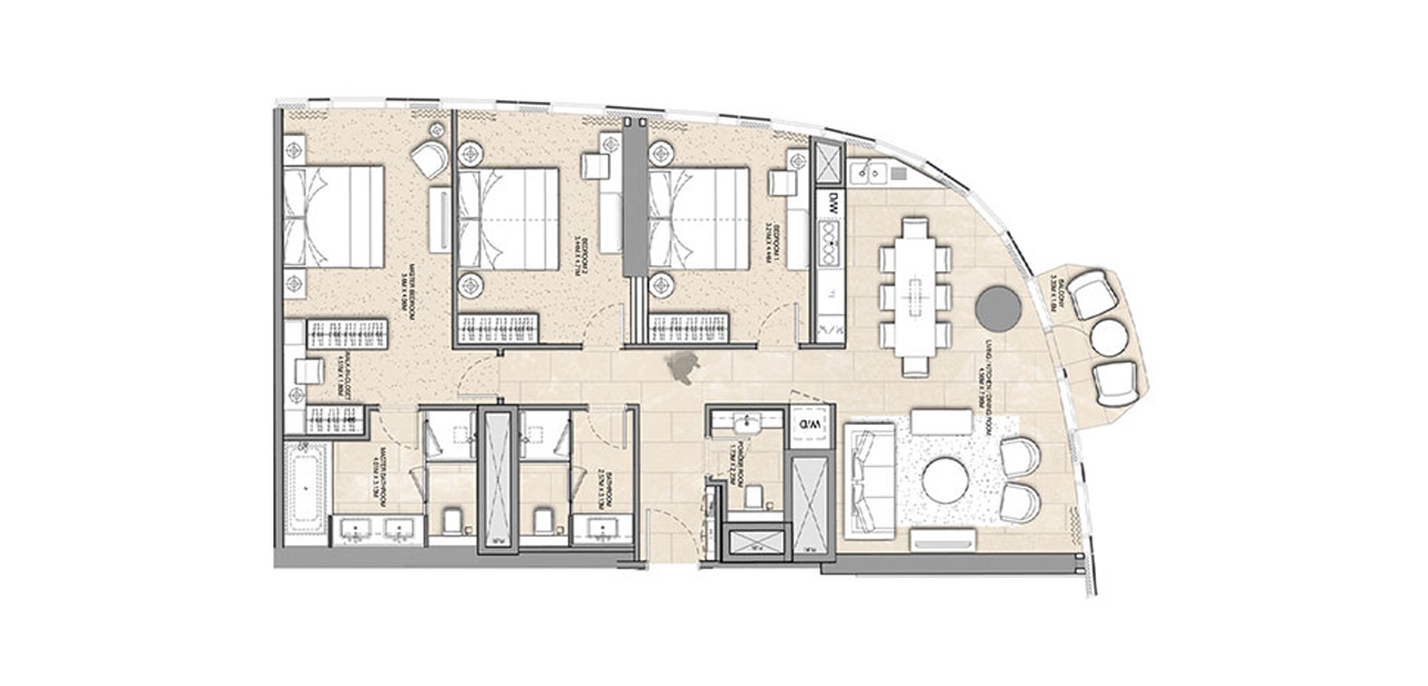 Apartment Plan - Address Harbour Point